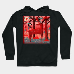 Woodpecker and Deer Hoodie